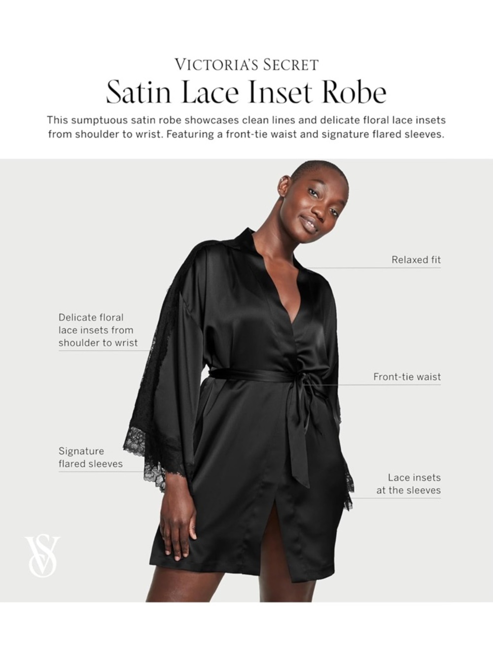 Victoria's Secret Modal Lace Trim Heavenly Robe, - Picture 4 of 6